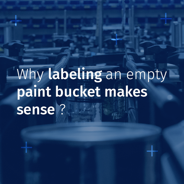 Labeling an empty paint bucket - CDA
